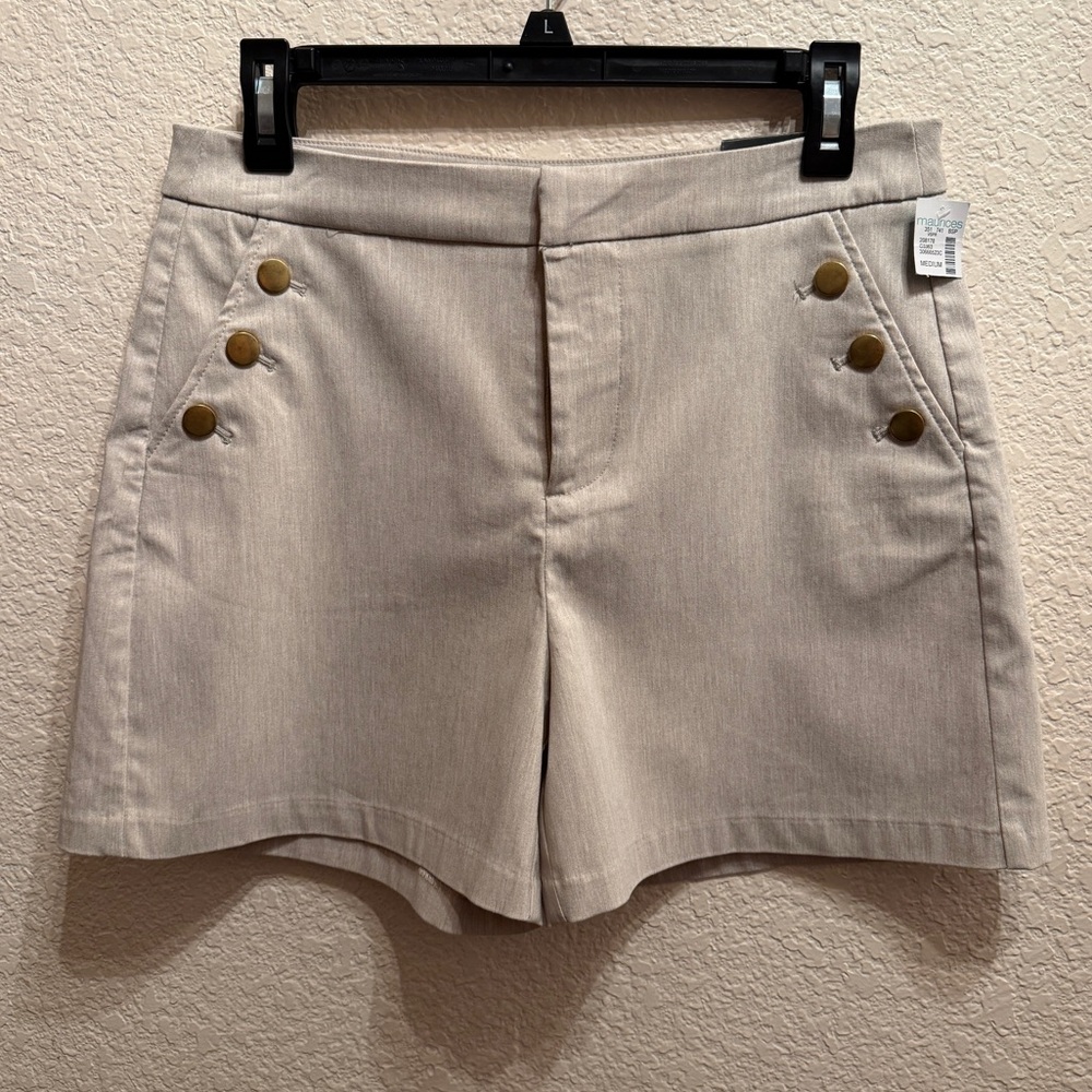Maurices High Rise Shorts with Gold Accents